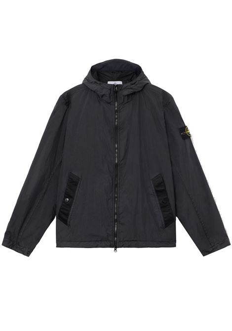 4100001 crinkle reps ny jacket man black STONE ISLAND | L1S15 4100001 S0A23V0029
